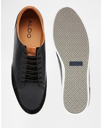 Baskets en cuir noires Aldo