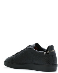 Baskets en cuir noires Philipp Plein