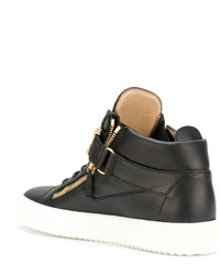 Baskets en cuir noires Giuseppe Zanotti Design