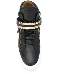 Baskets en cuir noires Giuseppe Zanotti Design