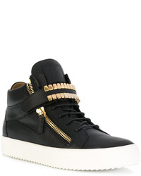 Baskets en cuir noires Giuseppe Zanotti Design