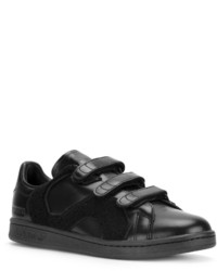 Baskets en cuir noires Adidas By Raf Simons