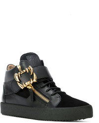 Baskets en cuir noires Giuseppe Zanotti Design