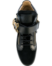 Baskets en cuir noires Giuseppe Zanotti Design