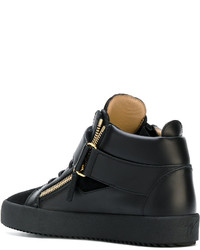 Baskets en cuir noires Giuseppe Zanotti Design