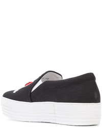 Baskets en cuir noires Joshua Sanders