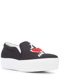 Baskets en cuir noires Joshua Sanders