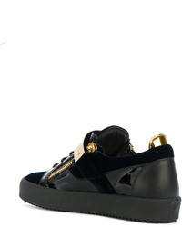 Baskets en cuir noires Giuseppe Zanotti Design