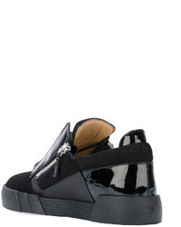 Baskets en cuir noires Giuseppe Zanotti Design