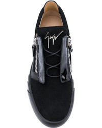 Baskets en cuir noires Giuseppe Zanotti Design