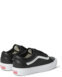 Baskets en cuir noires Vans