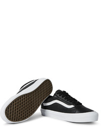 Baskets en cuir noires Vans