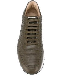 Baskets en cuir olive Fabiana Filippi