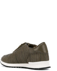 Baskets en cuir olive Fabiana Filippi