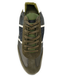 Baskets en cuir olive Philippe Model