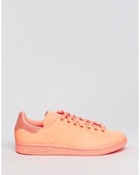 Baskets en cuir orange adidas