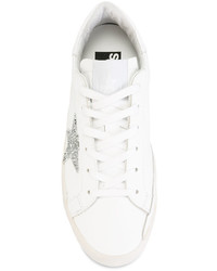 Baskets en cuir ornées blanches Golden Goose Deluxe Brand