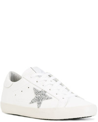 Baskets en cuir ornées blanches Golden Goose Deluxe Brand