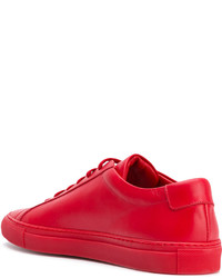 Baskets en cuir rouges Common Projects