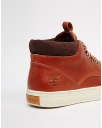 Baskets en cuir rouges Timberland