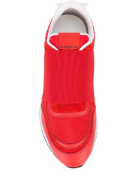 Baskets en cuir rouges Givenchy