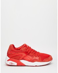 Baskets en cuir rouges Puma