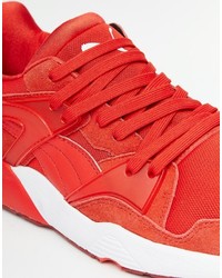 Baskets en cuir rouges Puma