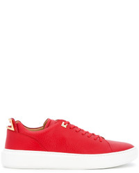 Baskets en cuir rouges Buscemi