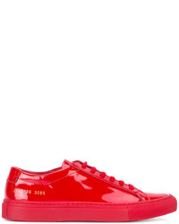 Baskets en cuir rouges Common Projects