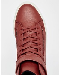 Baskets en cuir rouges Aldo