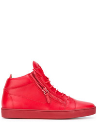 Baskets en cuir rouges Giuseppe Zanotti Design