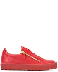 Baskets en cuir rouges Giuseppe Zanotti Design