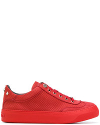 Baskets en cuir rouges Jimmy Choo