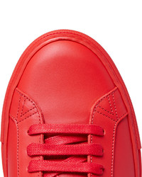 Baskets en cuir rouges Givenchy