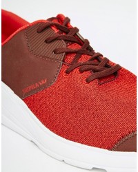 Baskets en cuir rouges Supra