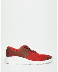 Baskets en cuir rouges Supra