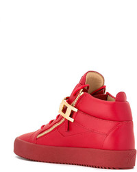 Baskets en cuir rouges Giuseppe Zanotti Design