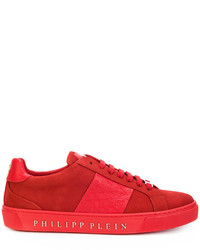 Baskets en cuir rouges Philipp Plein