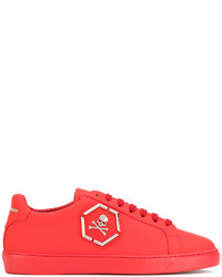 Baskets en cuir rouges Philipp Plein