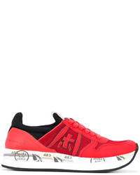 Baskets en cuir rouges Premiata