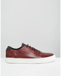 Baskets en cuir rouges Ted Baker