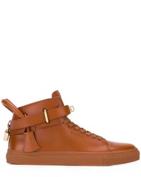 Baskets en cuir tabac Buscemi