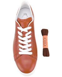 Baskets en cuir tabac Tod's