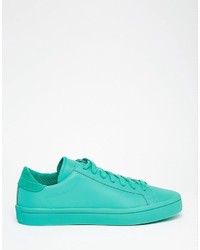 Baskets en cuir turquoise adidas