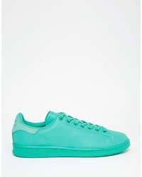 Baskets en cuir turquoise adidas