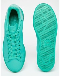 Baskets en cuir turquoise adidas