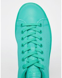 Baskets en cuir turquoise adidas