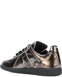 Baskets en cuir vert foncé Maison Margiela