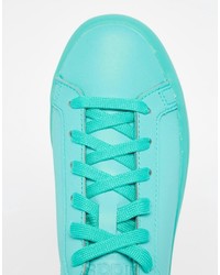 Baskets en cuir vert menthe adidas