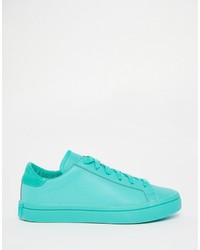 Baskets en cuir vert menthe adidas